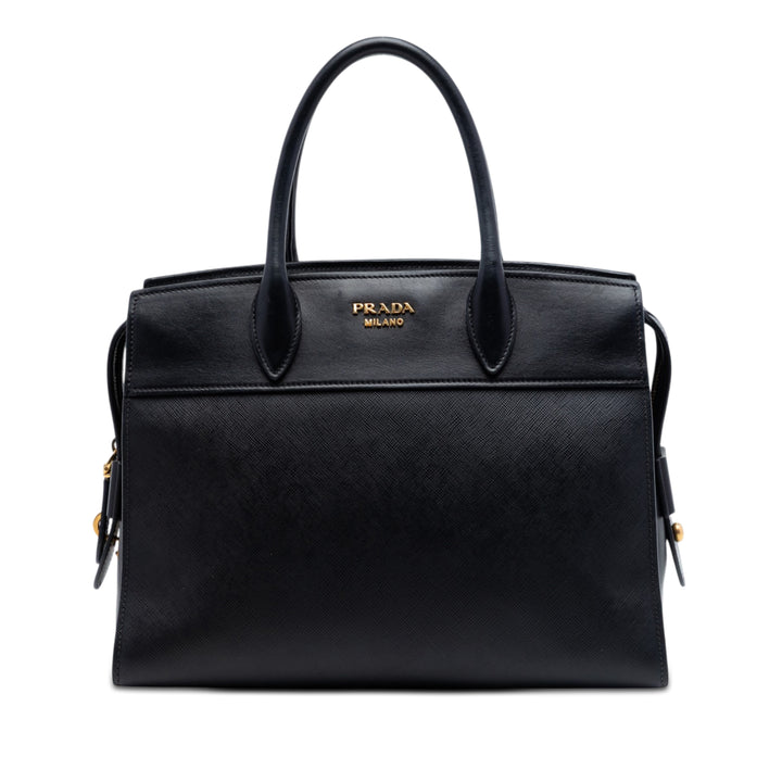 City Veau Esplanade Sac Saffiano Noir