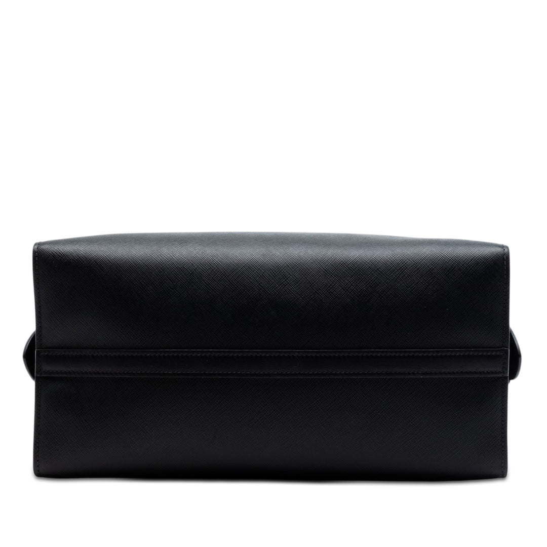 City Veau Esplanade Sac Saffiano Noir