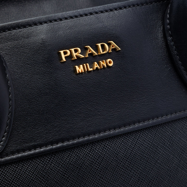 City Veau Esplanade Sac Saffiano Noir