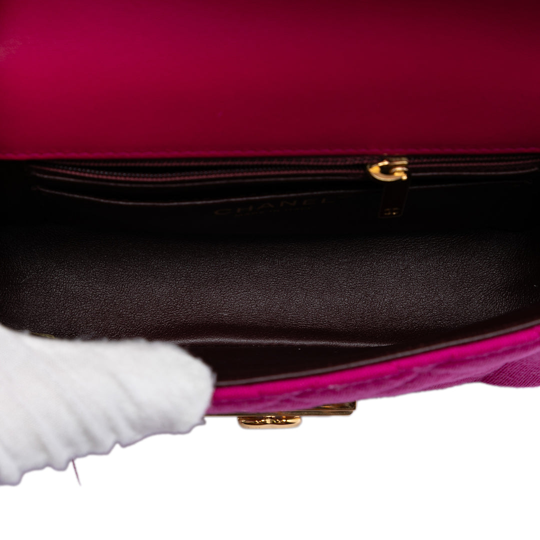 Chanel Mini Matelassé Jersey Chic With Me à rabat