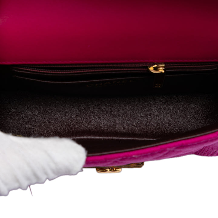 Chanel Mini Matelassé Jersey Chic With Me à rabat