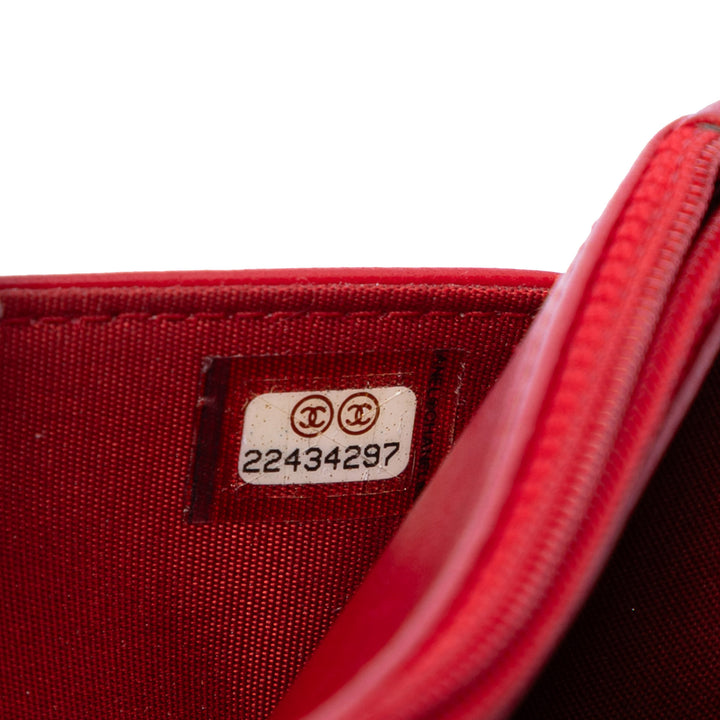 Chanel CC Matelassé Cuir verni Coco Boy Wallet on Chain