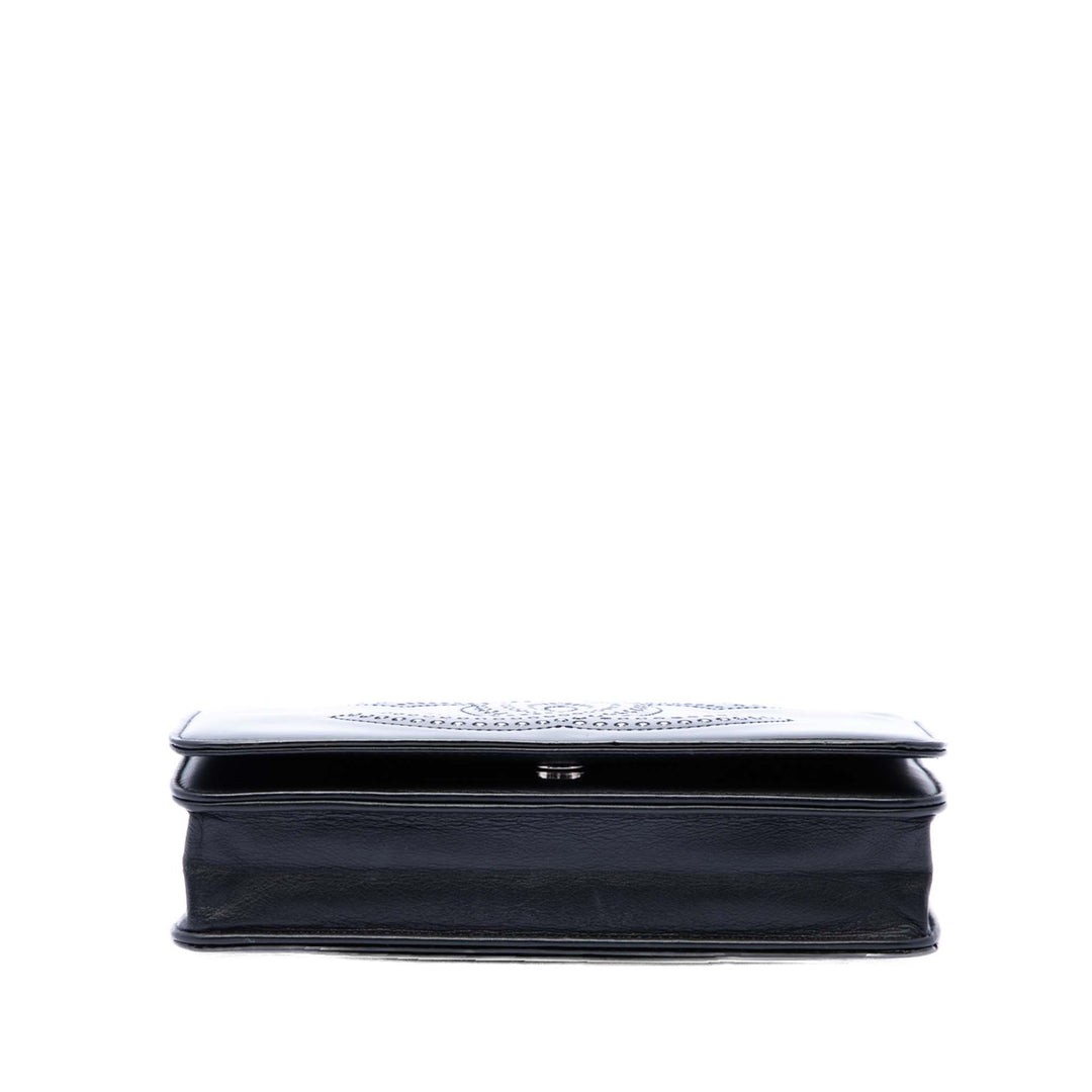 Chanel CC Cuir verni Strass Embellished Wallet on Chain
