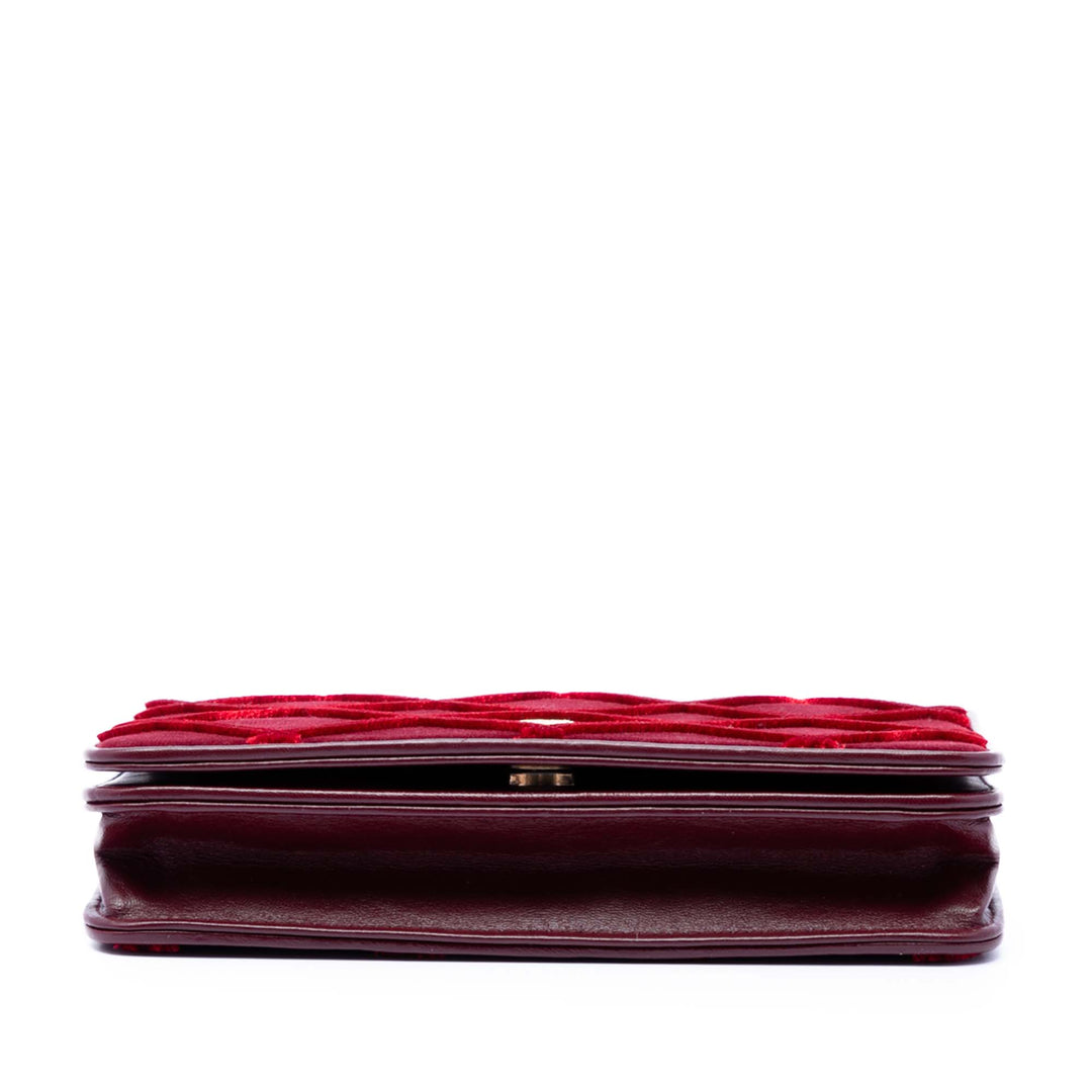 Chanel CC Matelassé Velours Wallet on Chain