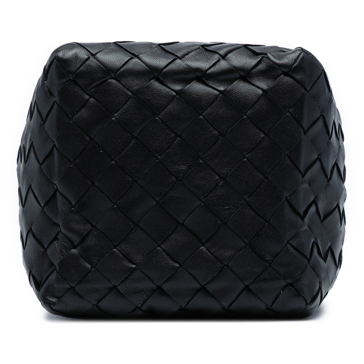 Bottega Veneta Small Nappa Intrecciato Bucket Bag Noir