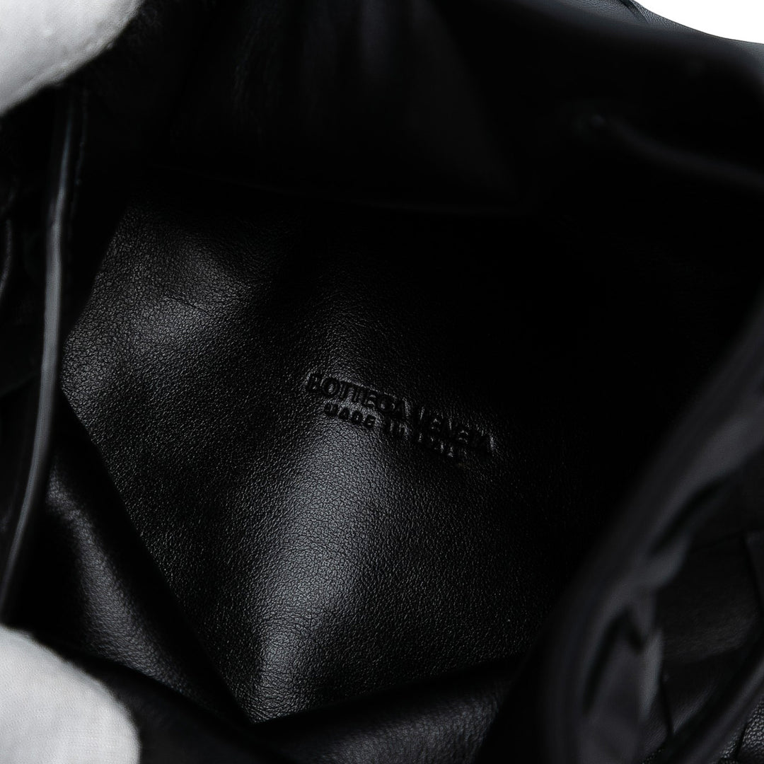 Bottega Veneta Small Nappa Intrecciato Bucket Bag Noir