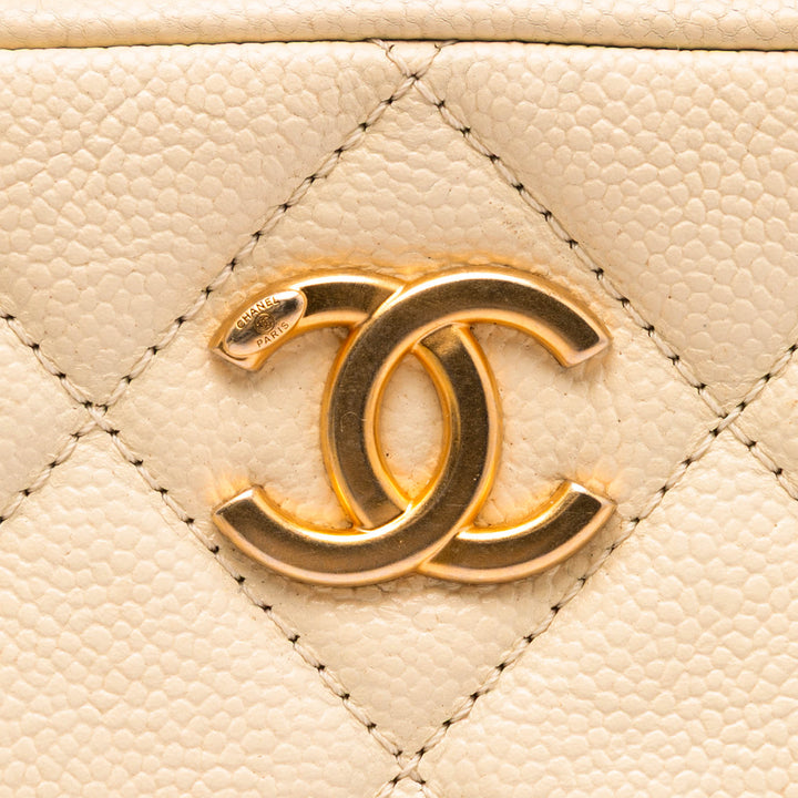 Chanel CC Matelassé Caviar Melody Chain Sac caméra