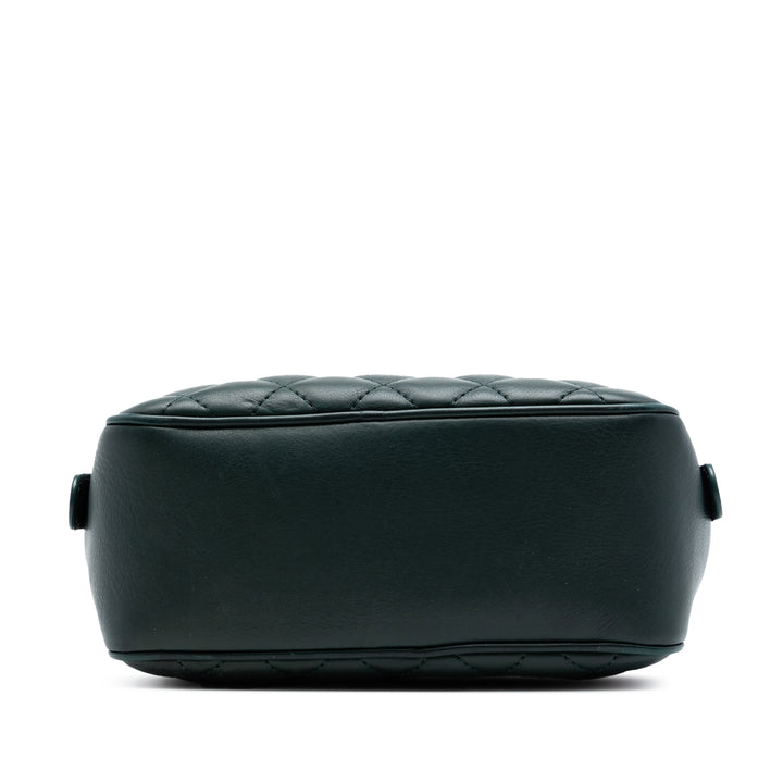 Chanel Small CC Matelassé Cuir de veau anse supérieure Vanity avec chaîne
