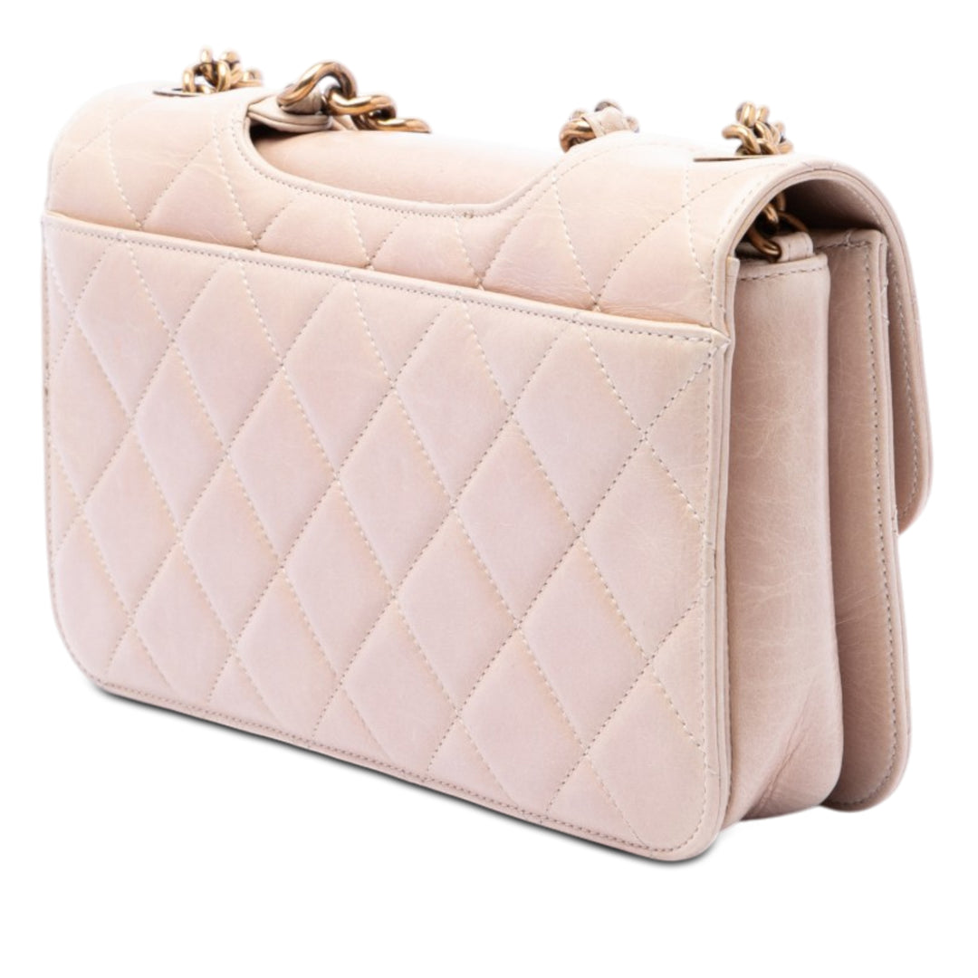 Chanel Medium Matelassé Glazed Cuir de veau Perfect Edge à rabat
