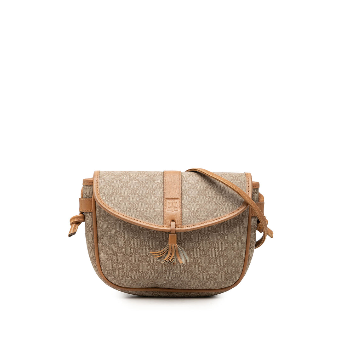 Celine Sac bandoulière Macadam Toile enduite Beige – vue principale – GABY PARIS