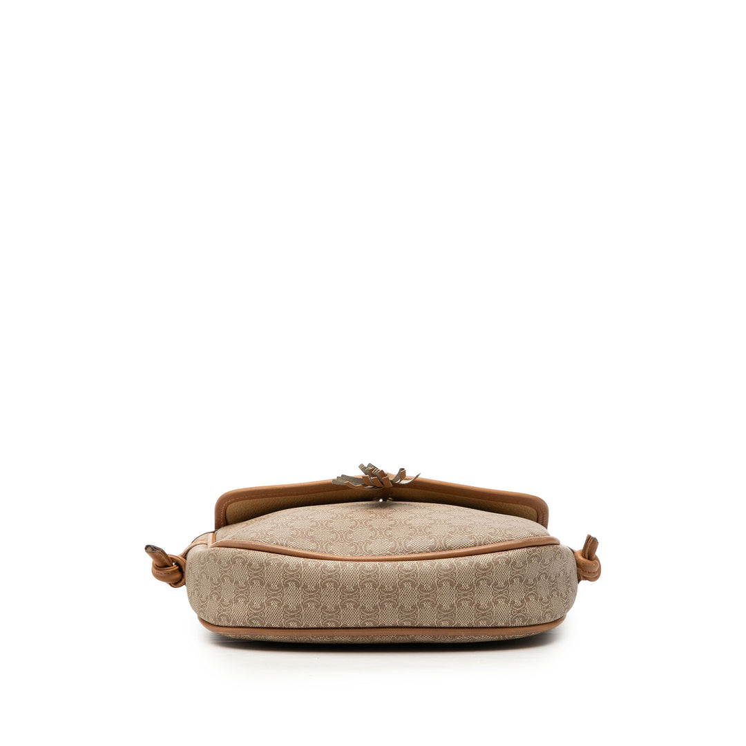Celine Sac bandoulière Macadam Toile enduite Beige – vue 3 – GABY PARIS