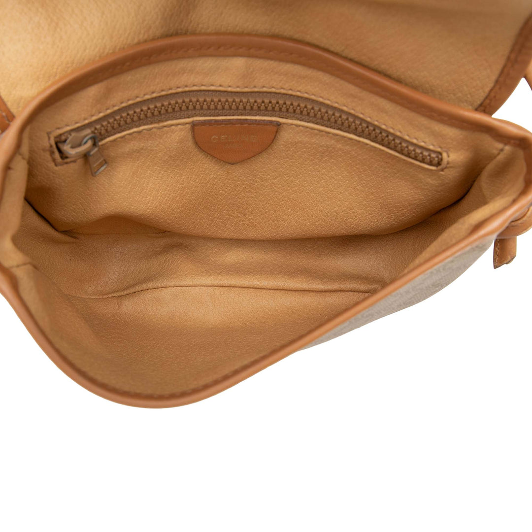 Celine Sac bandoulière Macadam Toile enduite Beige – vue 4 – GABY PARIS