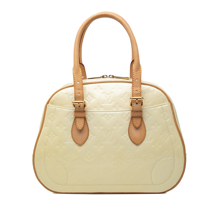 Summit Drive Cuir verni Monogram Blanc