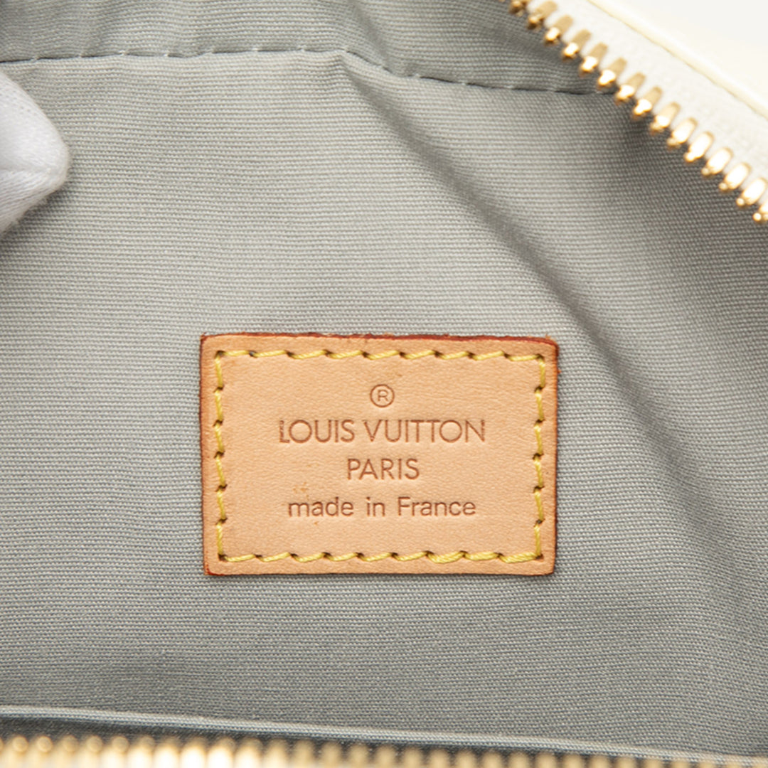 Summit Drive Cuir verni Monogram Blanc
