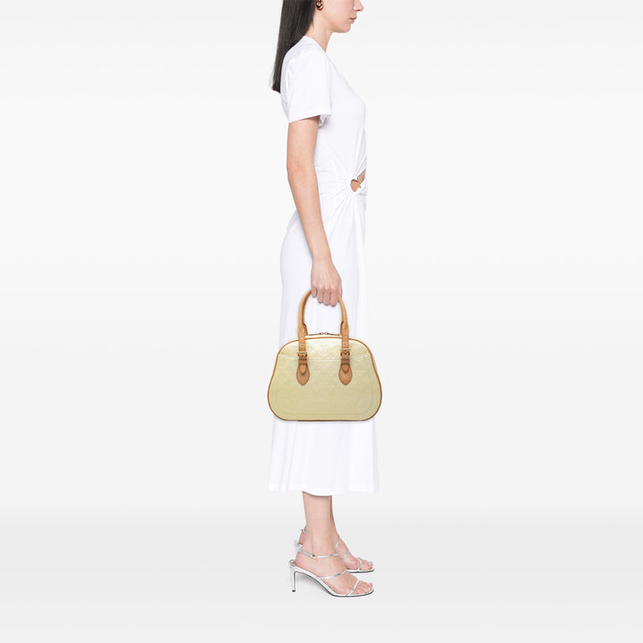 Summit Drive Cuir verni Monogram Blanc