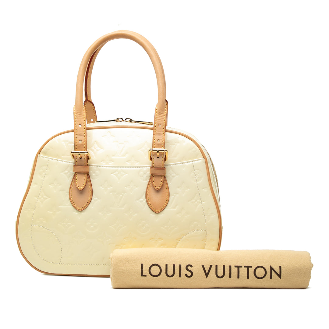 Summit Drive Cuir verni Monogram Blanc
