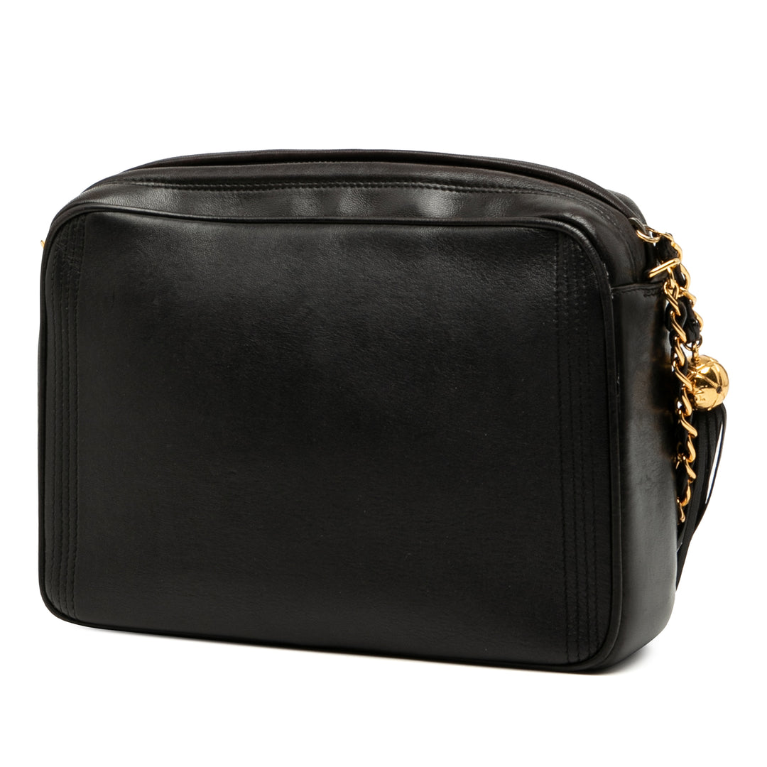 Chanel CC Stitched Cuir d’agneau Tassel à rabat Sac porté croisé