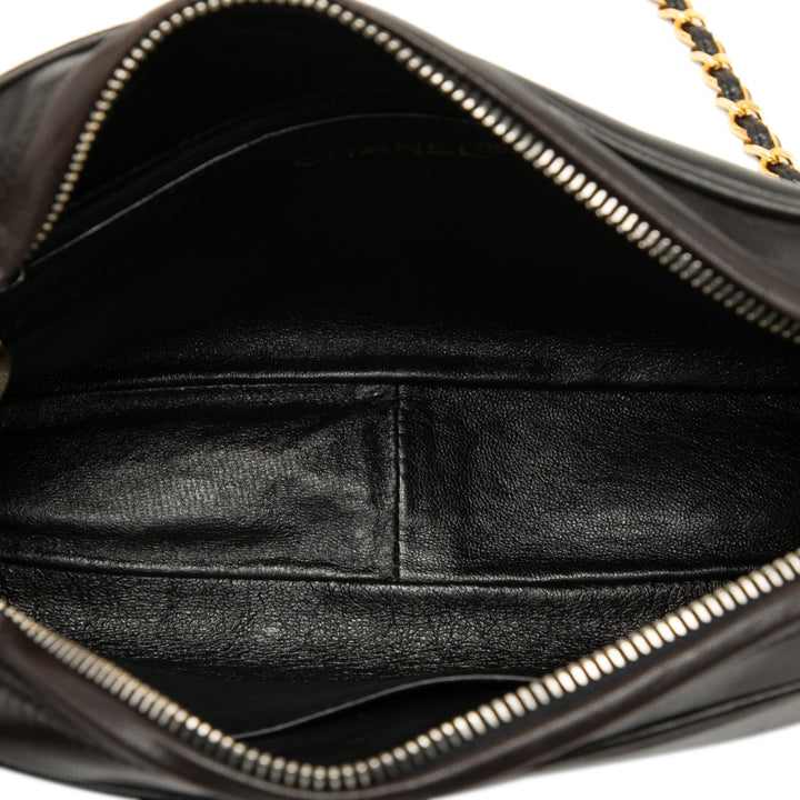 Chanel CC Stitched Cuir d’agneau Tassel à rabat Sac porté croisé