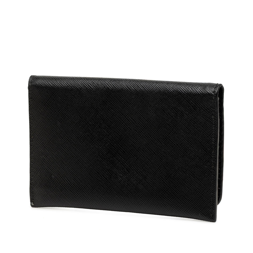 Prada Deux volets Portefeuille Petit Saffiano Noir – vue 2 – GABY PARIS