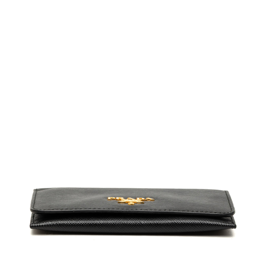 Prada Deux volets Portefeuille Petit Saffiano Noir – vue 3 – GABY PARIS