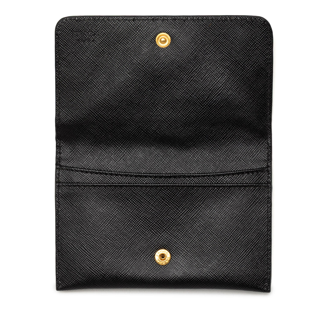 Prada Deux volets Portefeuille Petit Saffiano Noir – vue 4 – GABY PARIS