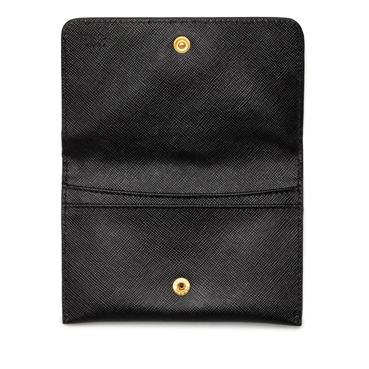 Prada Deux volets Portefeuille Petit Saffiano Noir – vue 4 – GABY PARIS