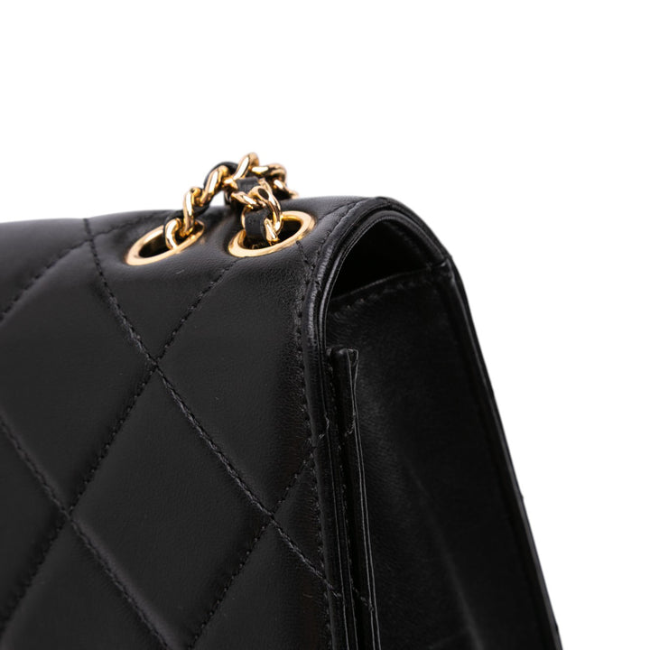 Medium Quilted Lambskin Golden Class Flap Black - Gaby Paris