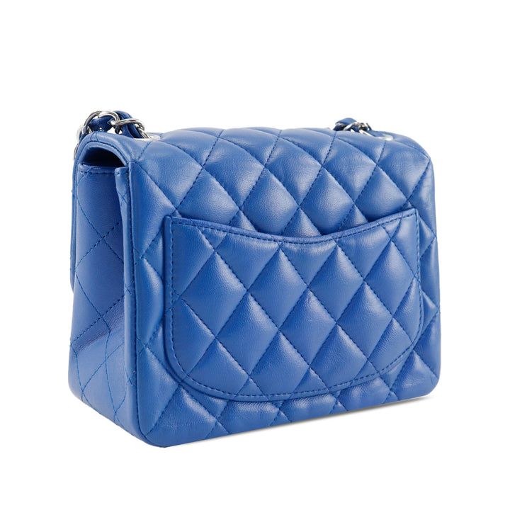 Chanel Classic Carré Rabat simple Mini Cuir d'agneau