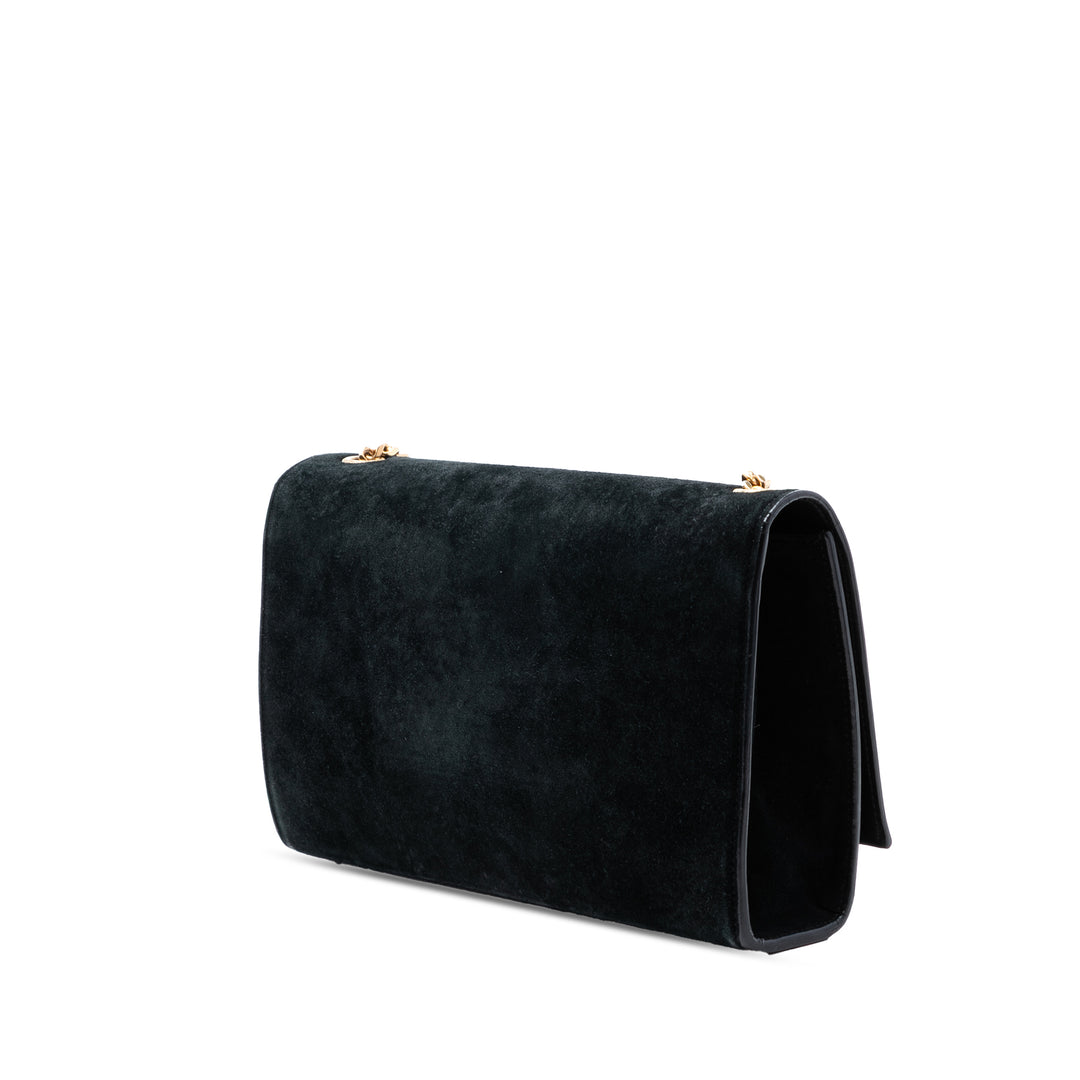Saint Laurent Medium Daim Monogram Kate Pompon Sac porté croisé