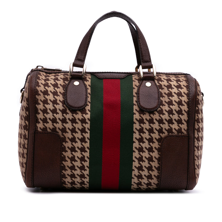 Gucci Cotton Seventies Web Boston Sac