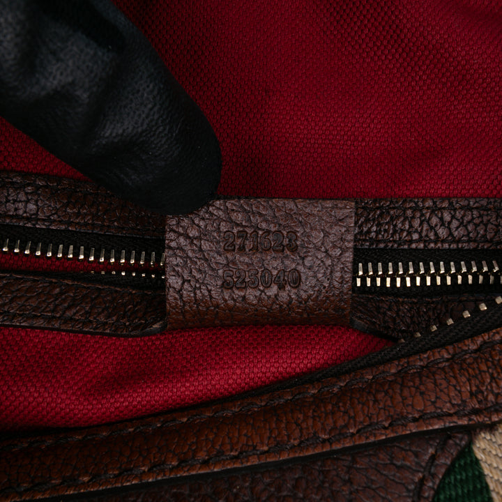 Gucci Cotton Seventies Web Boston Sac
