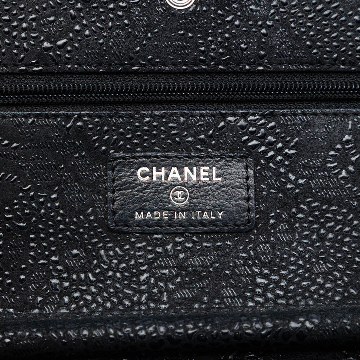 Chanel CC Lace Overlay Cuir de chèvre Wallet on Chain