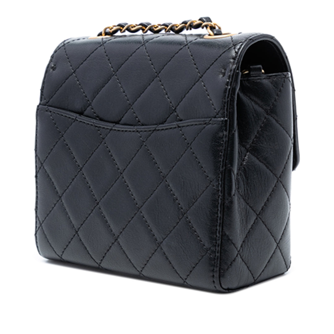 Chanel Mini Square Classic Goatskin Simple rabat
