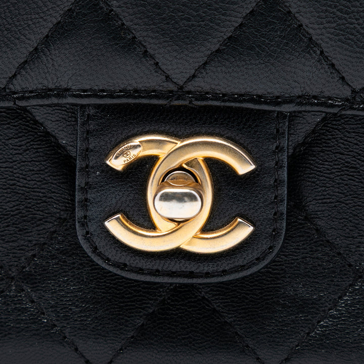 Chanel Mini Square Classic Goatskin Simple rabat