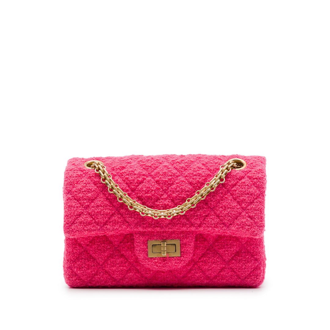 Matelassé Reissue 2.55 Rabat simple 224 Mini Tweed Rose