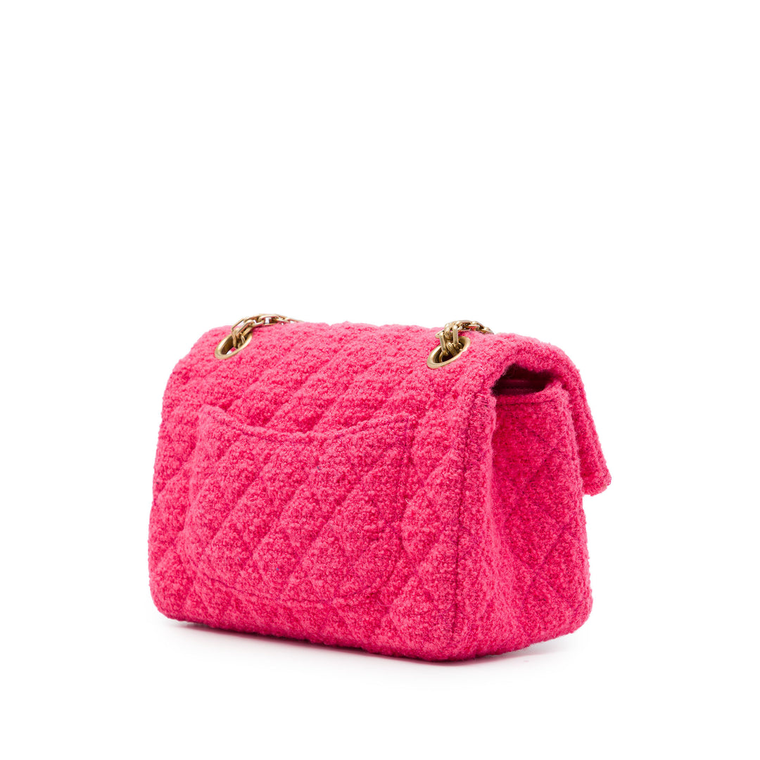 Matelassé Reissue 2.55 Rabat simple 224 Mini Tweed Rose