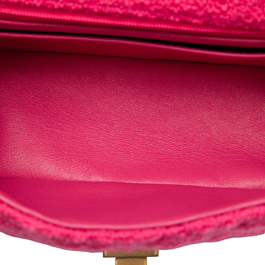 Matelassé Reissue 2.55 Rabat simple 224 Mini Tweed Rose