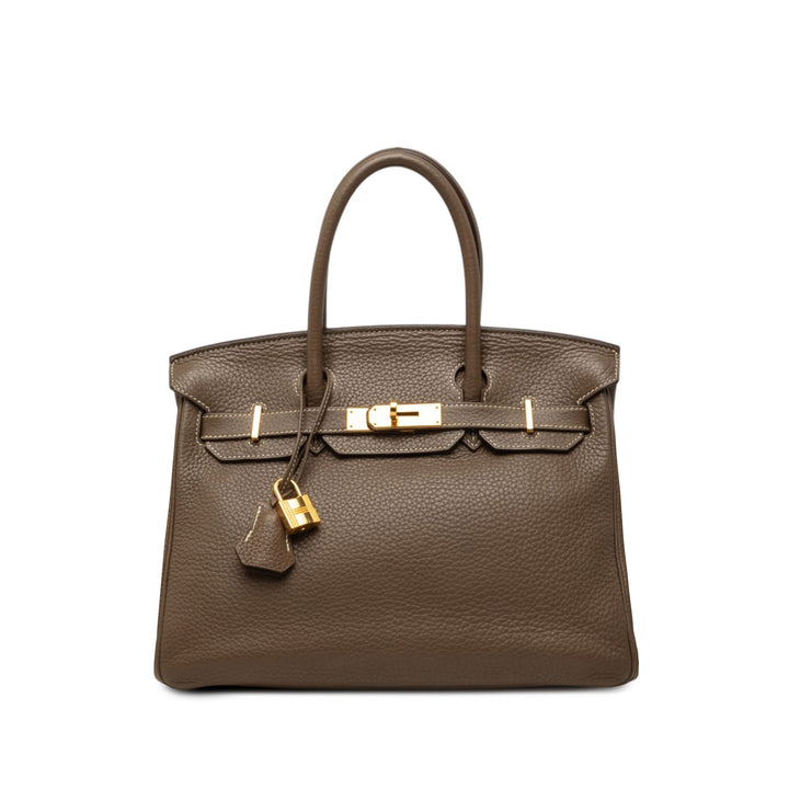 Hermès Sac à main Birkin Retourne 30 Clémence Marron – vue principale – GABY PARIS