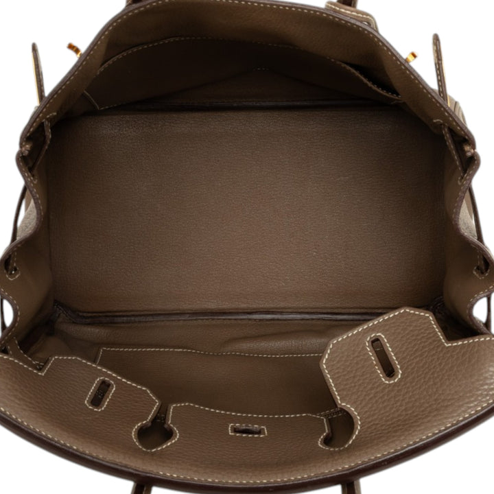 Hermès Sac à main Birkin Retourne 30 Clémence Marron – vue 4 – GABY PARIS