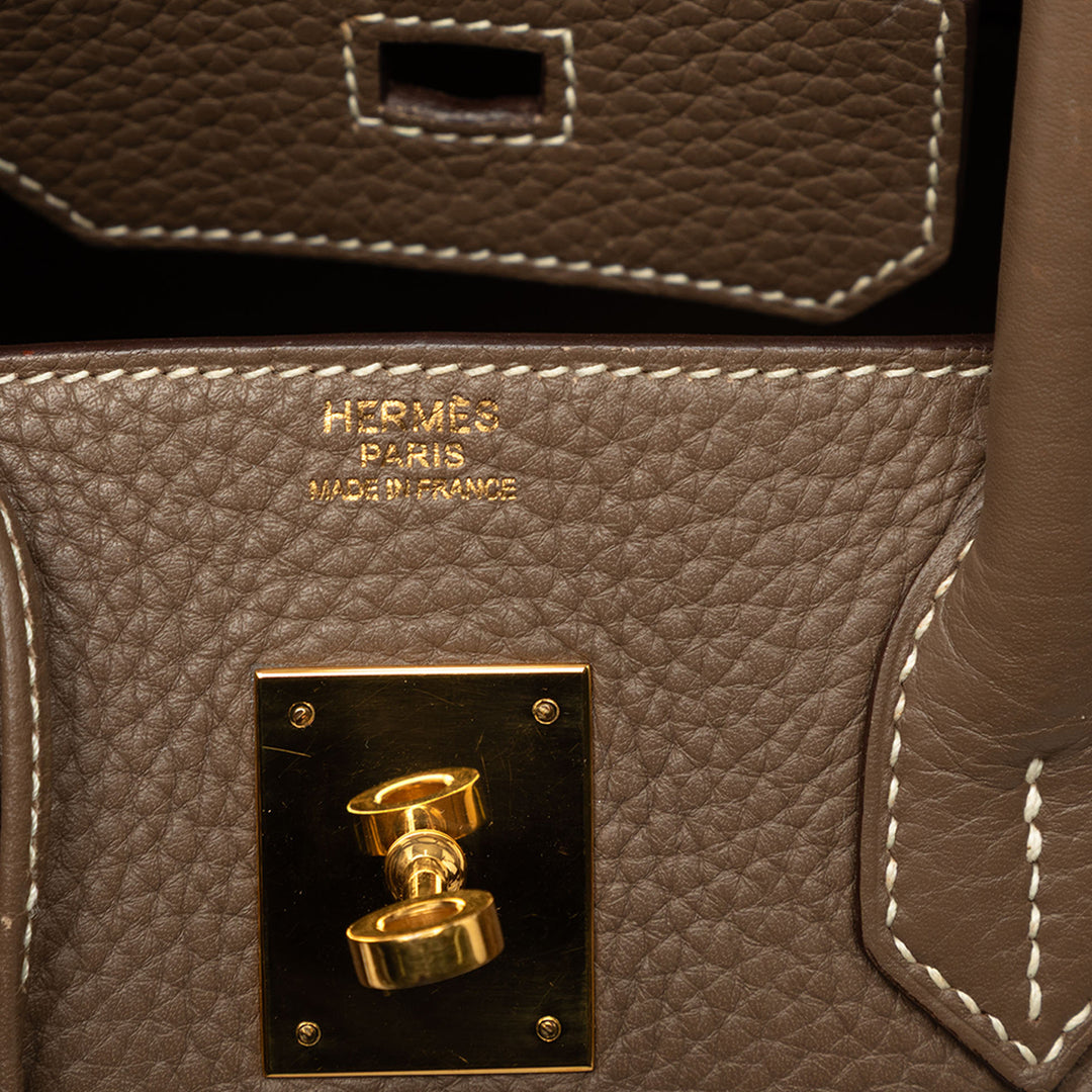 Hermès Sac à main Birkin Retourne 30 Clémence Marron – vue 5 – GABY PARIS