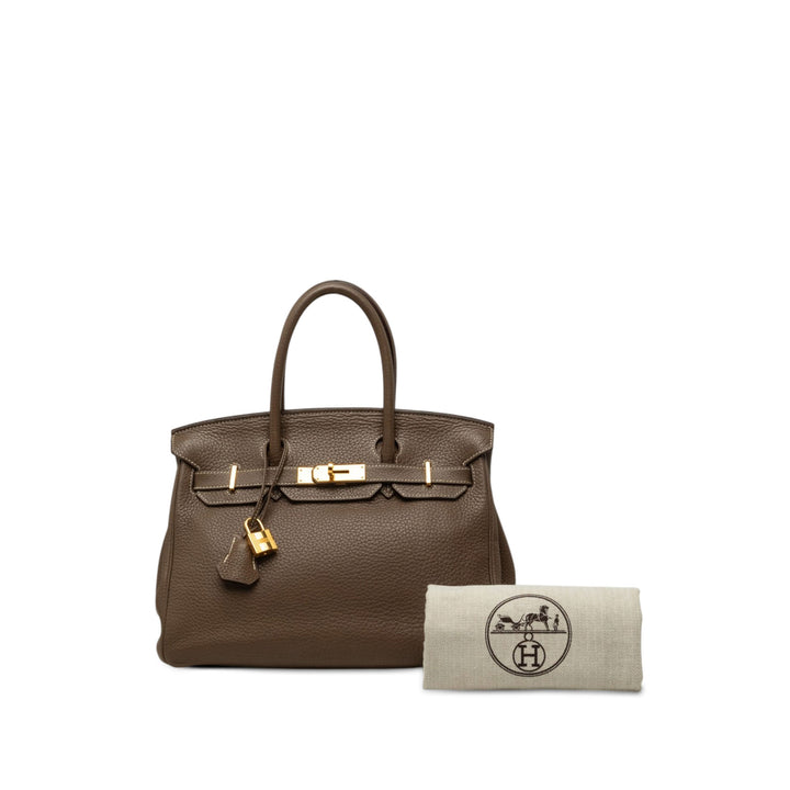 Hermès Sac à main Birkin Retourne 30 Clémence Marron – vue 7 – GABY PARIS
