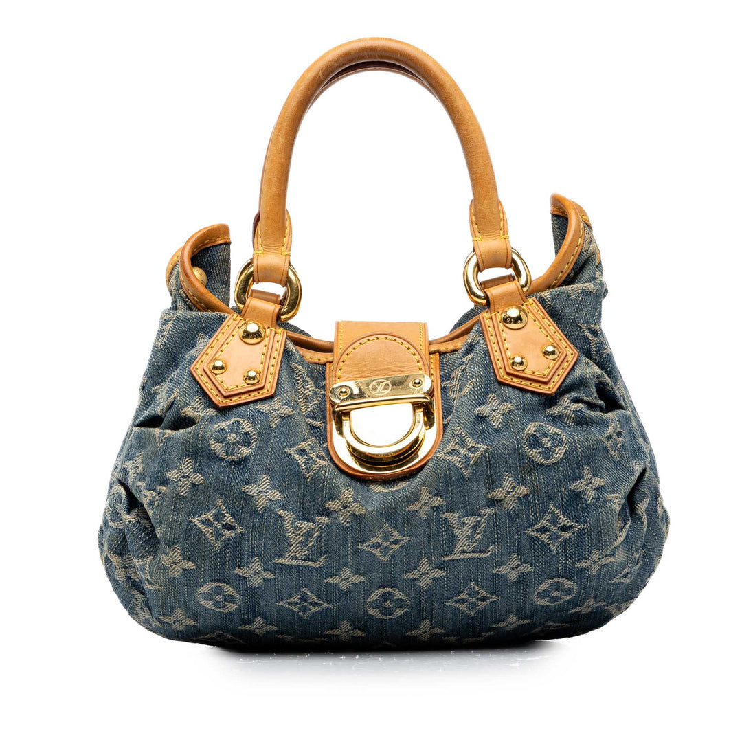 Louis Vuitton Sac à main Pleaty Monogram Bleu – vue principale – GABY PARIS