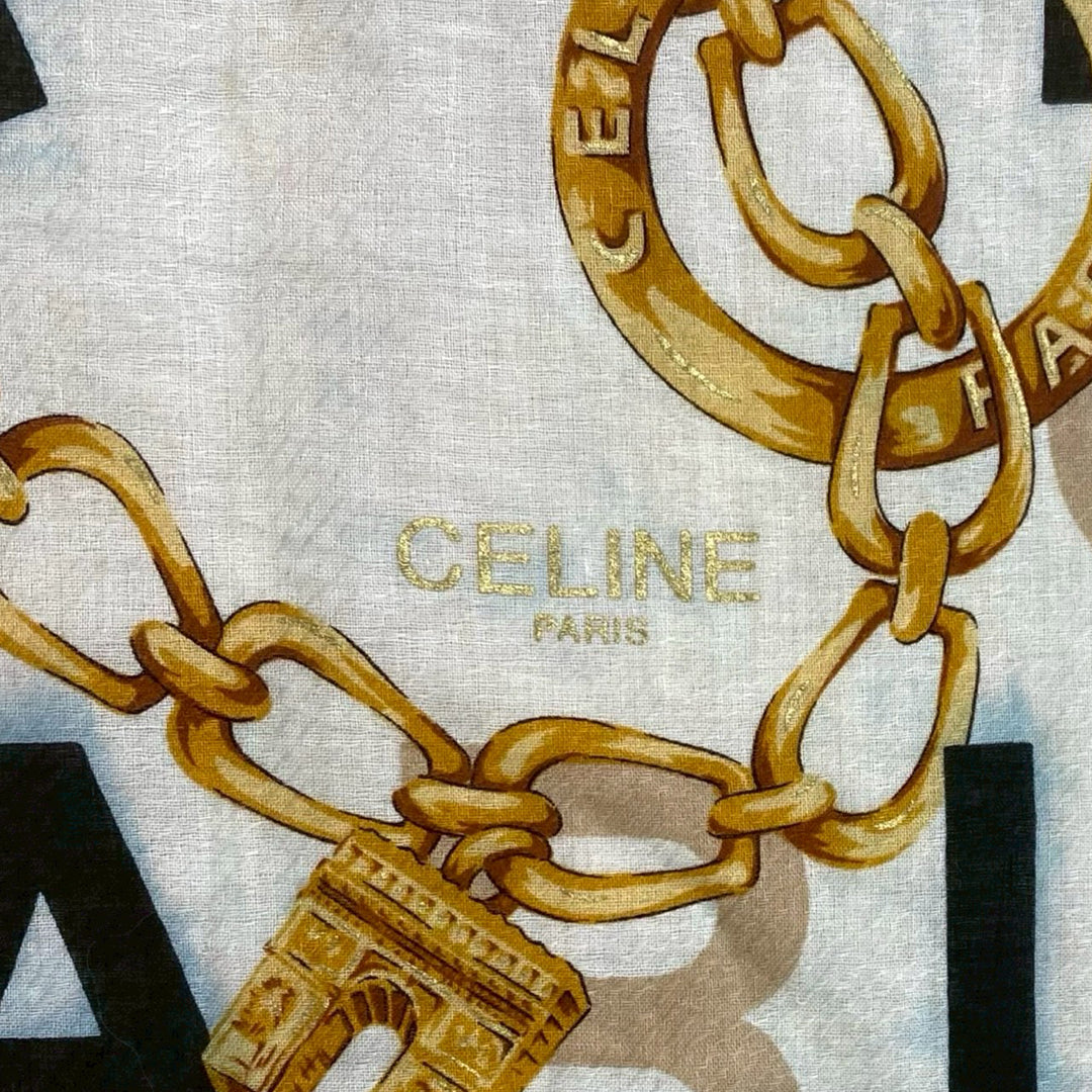 Celine Printed Cotton Foulard Multi – GABY PARIS Authentique