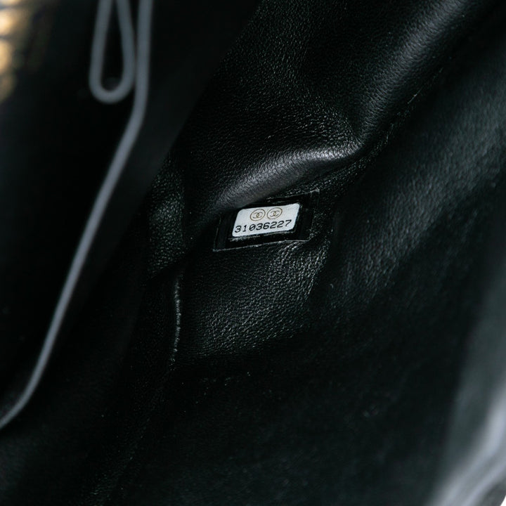 Chanel Medium Classic Tweed Simple rabat Noir