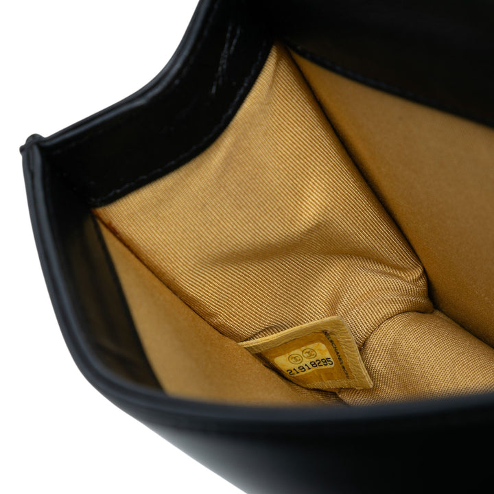 Chanel Paris Seoul Cuir d’agneau et Metallic Plate Lego Boy Brick à rabat