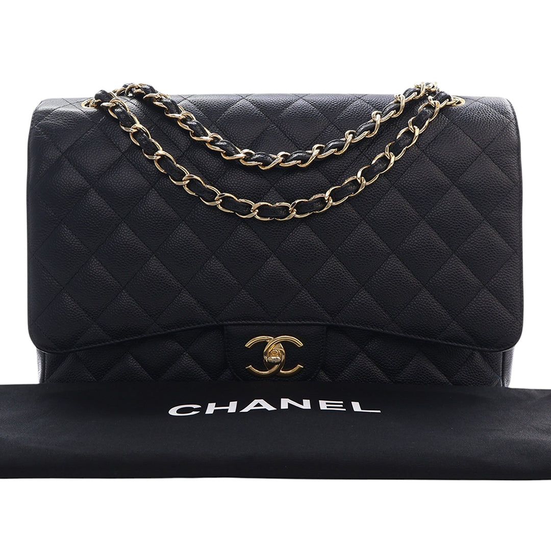 Chanel Maxi Classic Caviar Double rabat