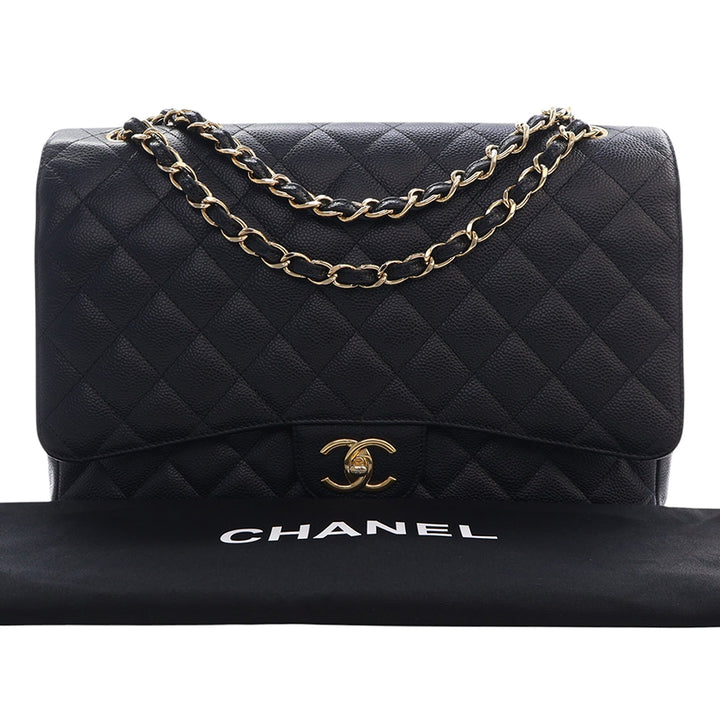 Chanel Maxi Classic Caviar Double rabat