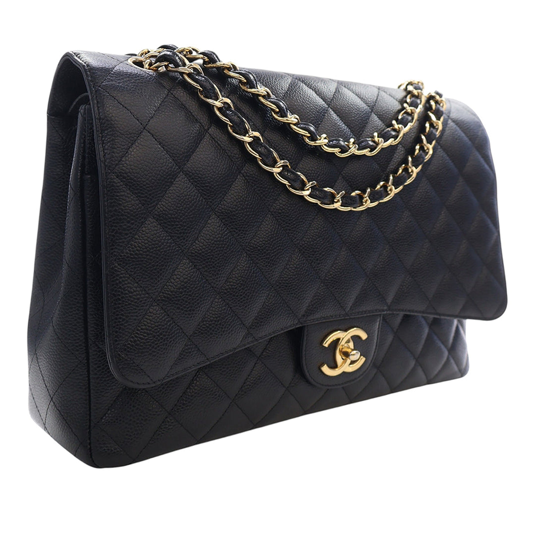 Chanel Maxi Classic Caviar Double rabat