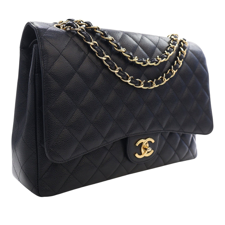 Chanel Maxi Classic Caviar Double rabat