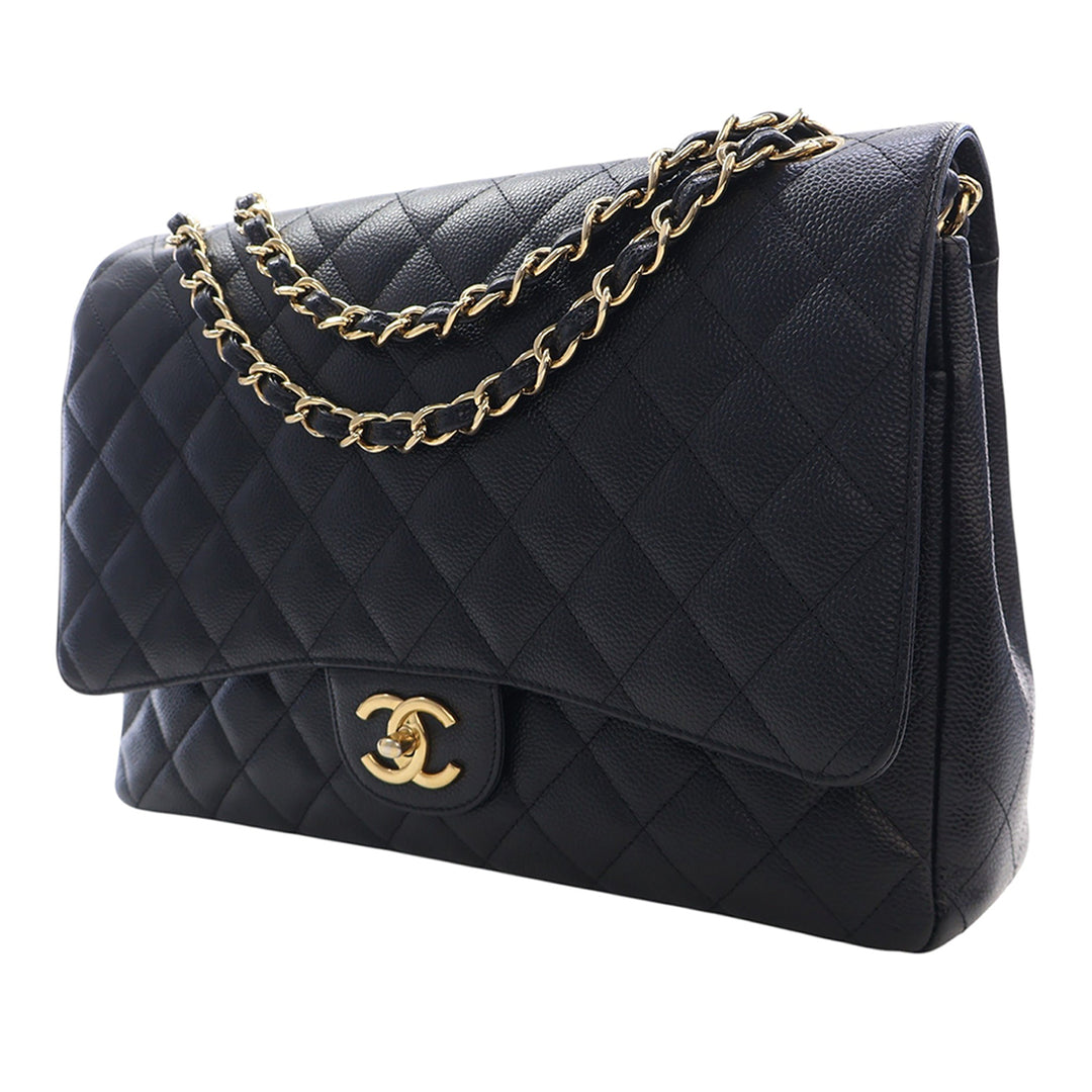 Chanel Maxi Classic Caviar Double rabat